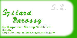 szilard marossy business card